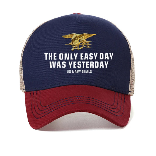 New Navy Seals The Only Easy Day Was Yesterday Men Tactical Shooting Baseball Cap