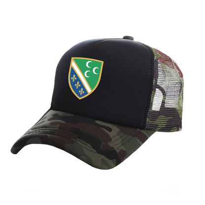 Bosniak National Flag in Sandzak Men Cool Bosnia Baseball Caps