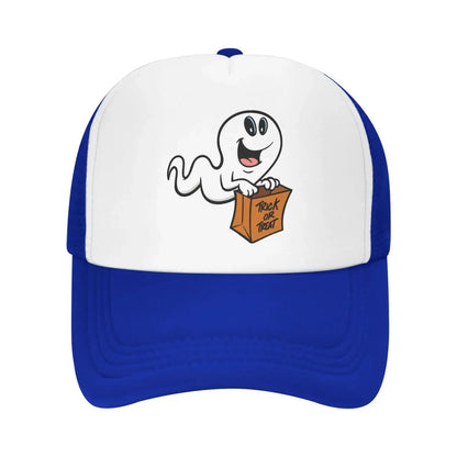 New Mesh Dad Hat Adjustable Washed Trick or Treat Ghost Baseball Cap