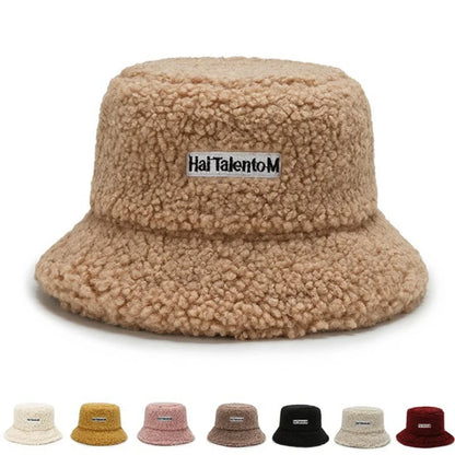 Warm Bucket Hat Unisex Winter Fleece Fisherman Cap