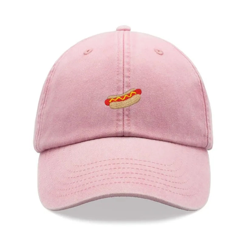 Hotdog Baseball Cap Vintage Washed Unisex Dad Hat