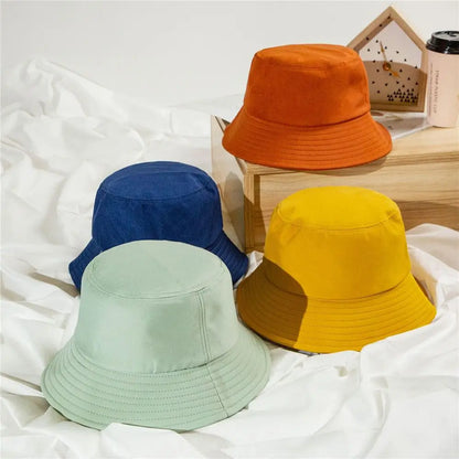 Women Men Bucket Hat Anti-UV Beach Sun Hat Summer Sunscreen Panama Hat