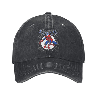 Black Spider Web in Action Men Women Baseball Caps