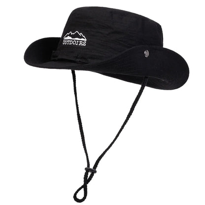 Unisex OUTDOIRS Mountain Range Embroidery Bucket Hat