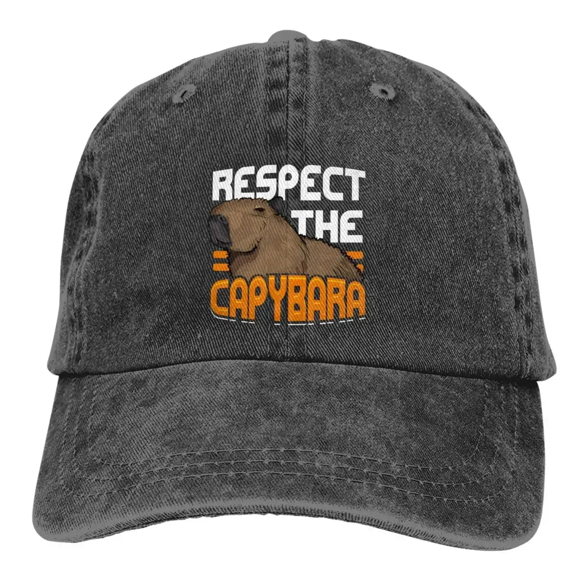 Pure Color Dad Hats Respect The Capybara Baseball Caps