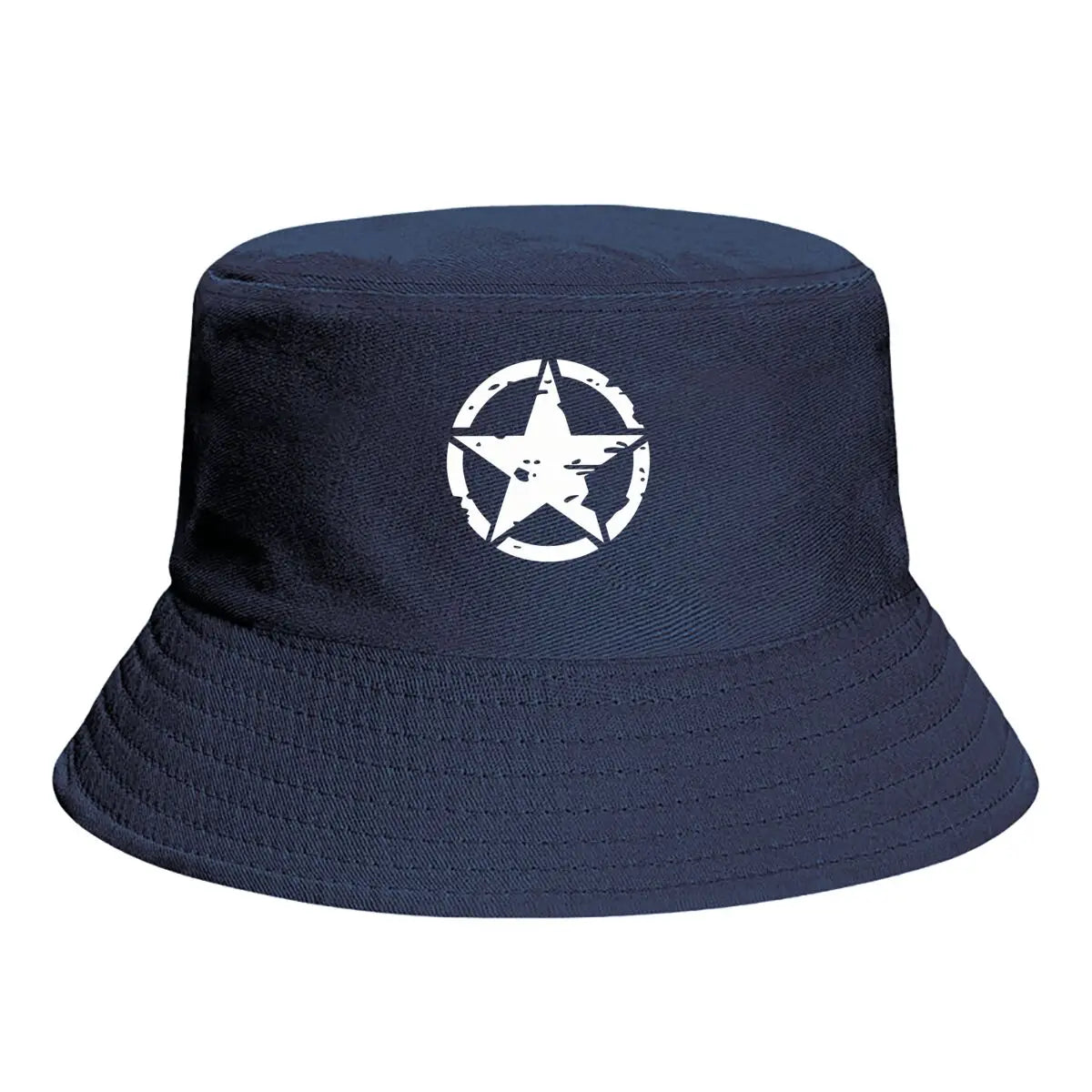 Distressed Star Vinyl Car Decal Fisherman Hat Bucket Hat