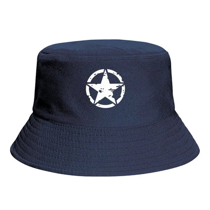 Distressed Star Vinyl Car Decal Fisherman Hat Bucket Hat
