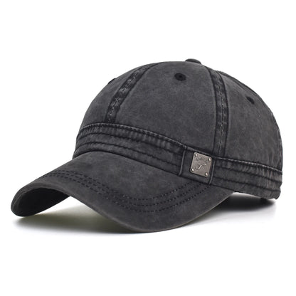 Washed Cotton Baseball Cap Men Women Casual Vintage