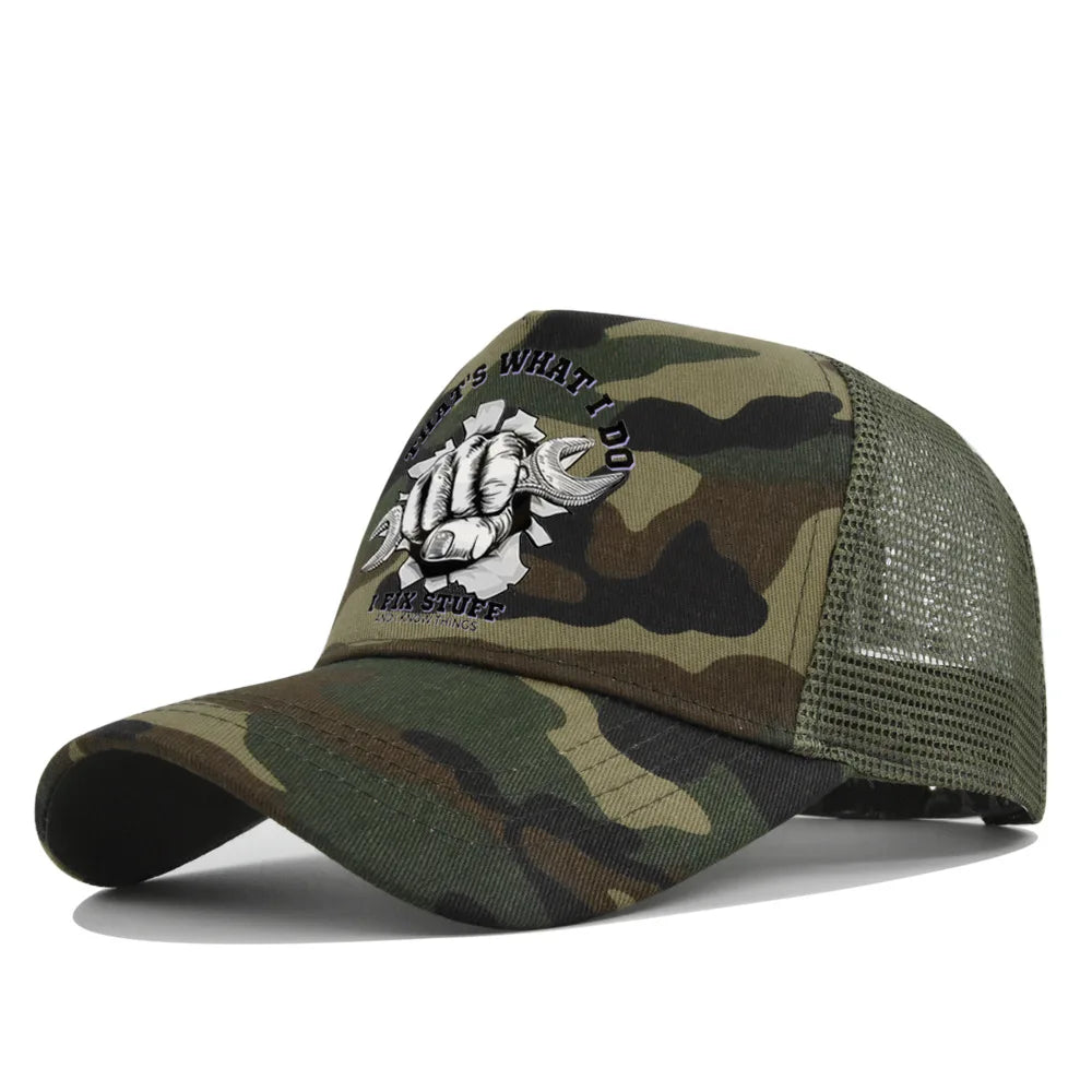 New Fashion Spring Summer Printed Mesh Breathable Baseball Cap