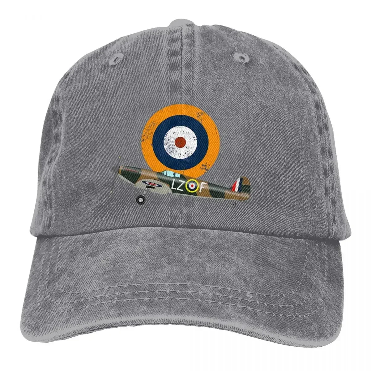 Supermarine Spitfire RAF WW2 Aircraft Plane Flugzeug MKI Delete Baseball Cap Men