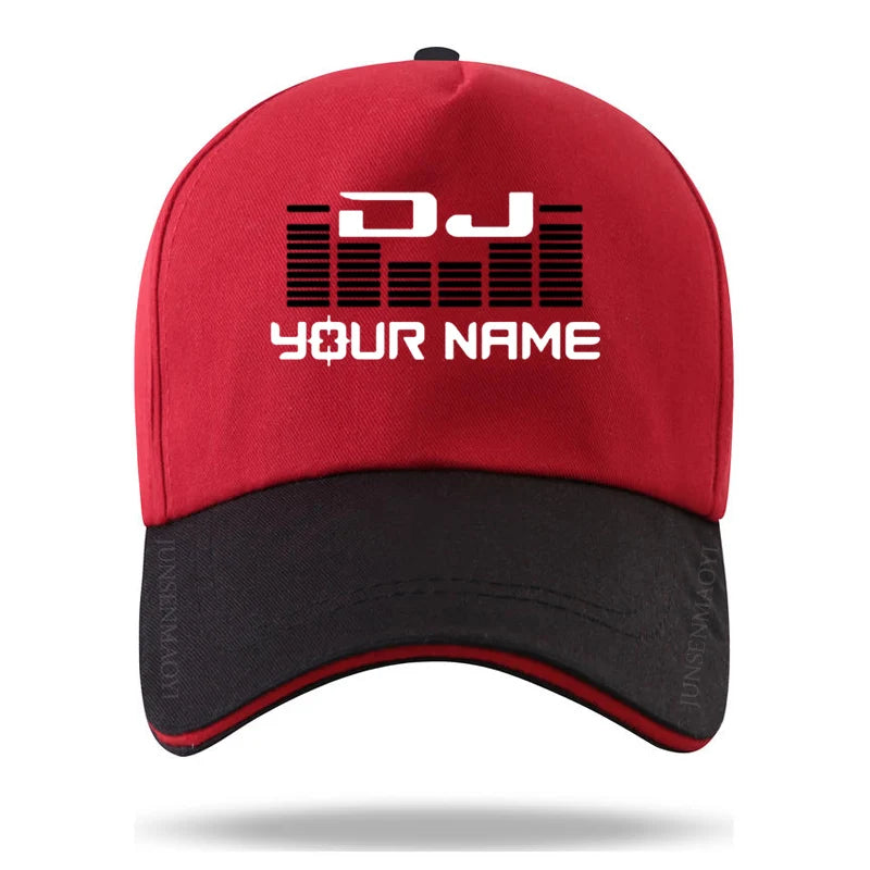 DJ Your Name Custom Print Color Matching Baseball Cap