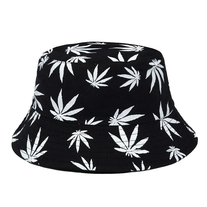 Unisex Bucket Hat Summer/Summer Bucket Hats Weed Print Fisherman