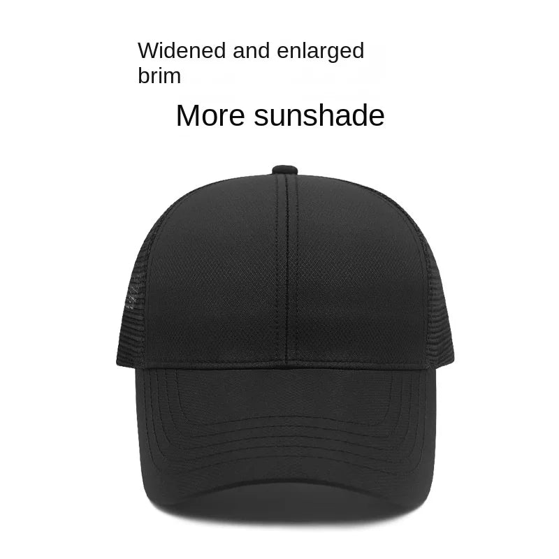 Unisex Quick Dry Big Head Mesh Baseball Cap