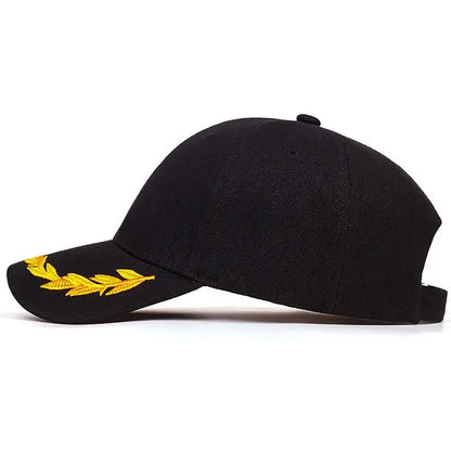 Unisex Wheat Ear Embroidery Baseball Caps Adjustable Casual Hats Spring Autumn