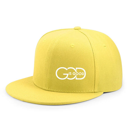 Unisex Adjustable Snapback Cap Street Flat Brim Hat Printed GOD IS GOOD