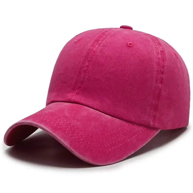 New Unisex Cap Plain Color Washed Cotton