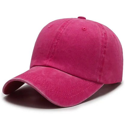 New Unisex Cap Plain Color Washed Cotton