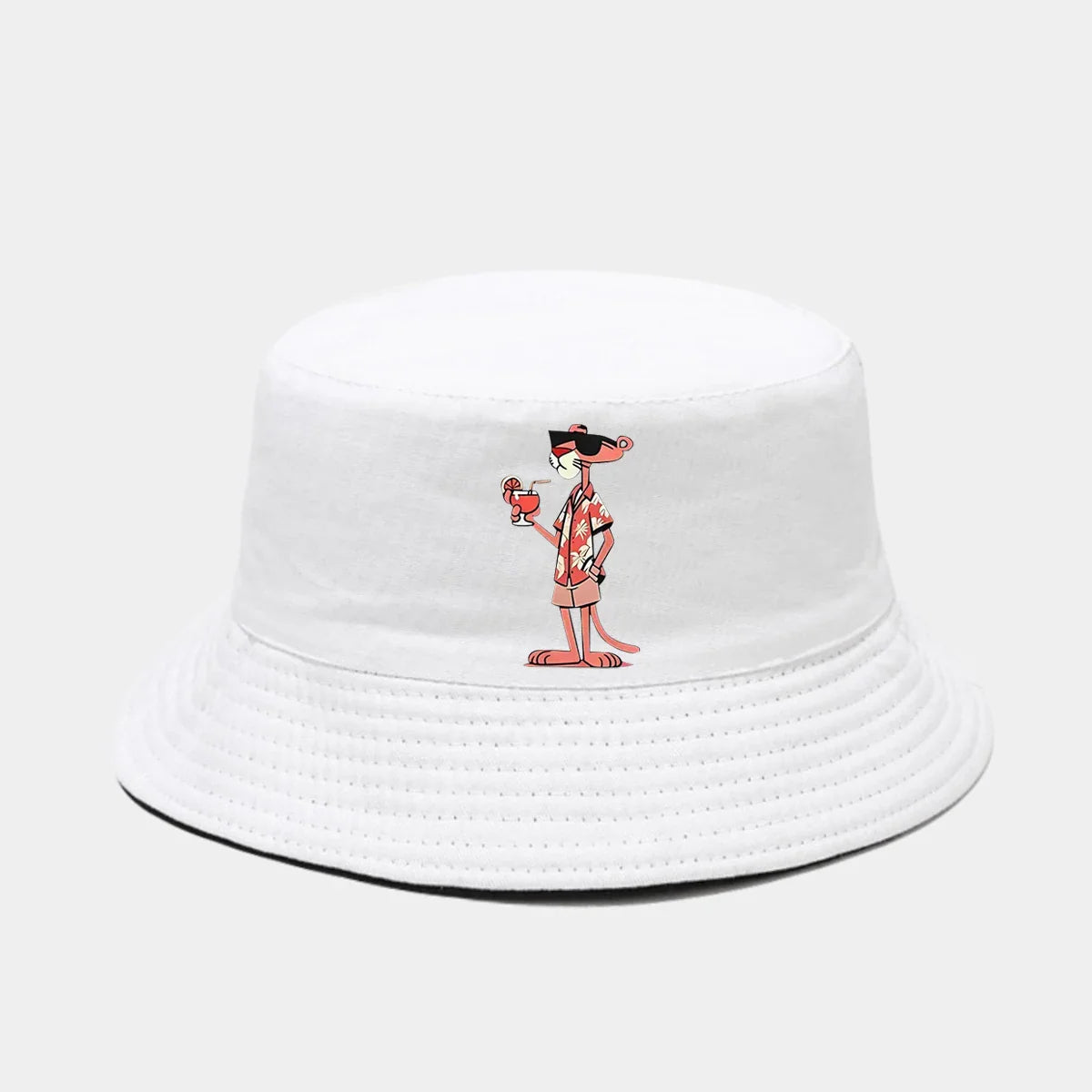 Pink Stylish Printed Outdoor Fisherman Hat