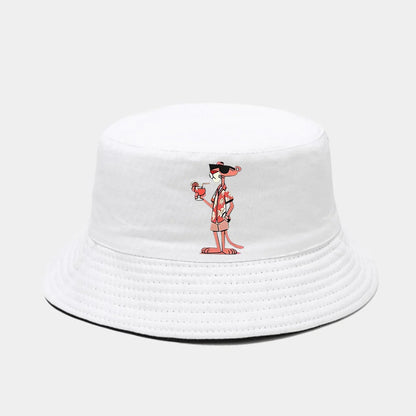 Pink Stylish Printed Outdoor Fisherman Hat