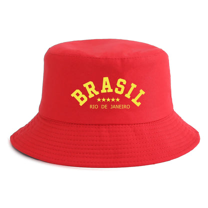Unisex Brasil Rio de Janeiro Print Bucket Hat