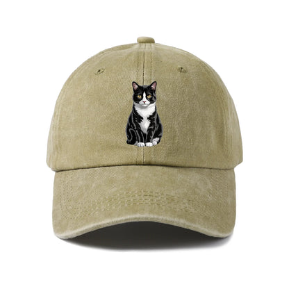 Tuxedo Cat Portrait Baseball Cap
