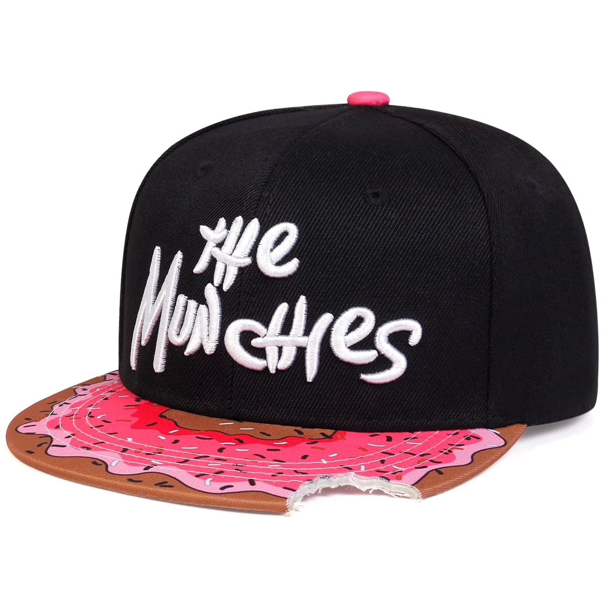 Fashion THE MUNCHIES Snacks Pink Snapback Hat Men Women Adult