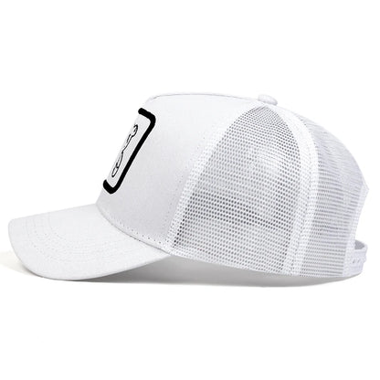 Cute Bear Embroidery Mesh Baseball Hat
