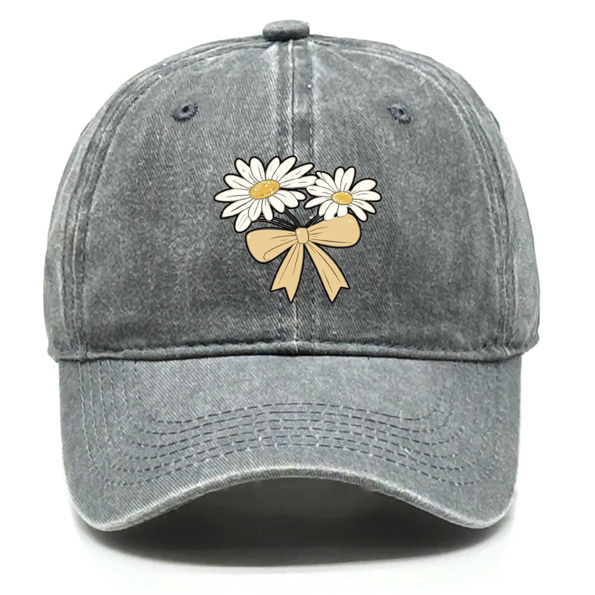 Flower Print Snapback Baseball Cap Flower Hat