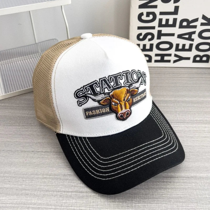 American Retro Baseball Cap Mesh Breathable UPF50+