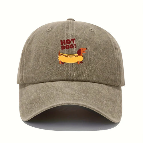Fun Hot Dog Printed Baseball Hat