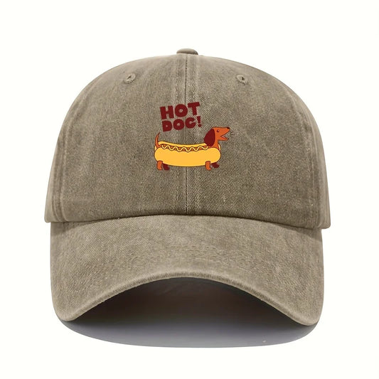 Fun Hot Dog Printed Baseball Hat