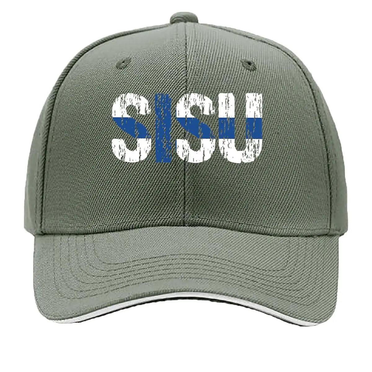 Sisu Finnish Word Resilience Text Art Print Sandwich Baseball Cap