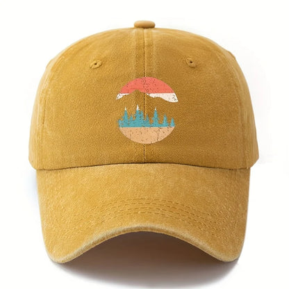 Mountain Sunset Printed Baseball Hat