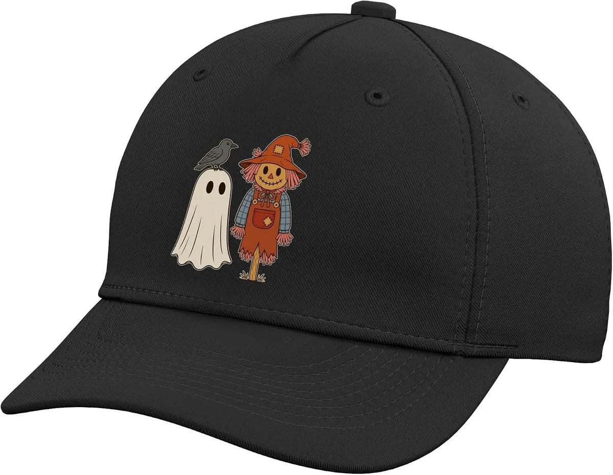Halloween Ghost Scarecrow Crow Baseball Hat