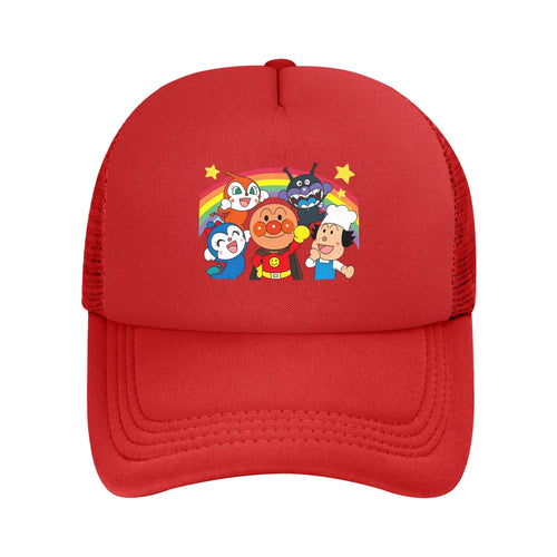 Adult A-Anpanmans Anime Trucker Hats Mesh Baseball Caps