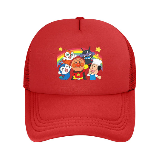 Adult A-Anpanmans Anime Trucker Hats Mesh Baseball Caps