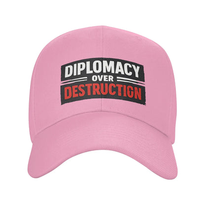Diplomacy Over Destruction No War With Iran Stop War Baseball Cap