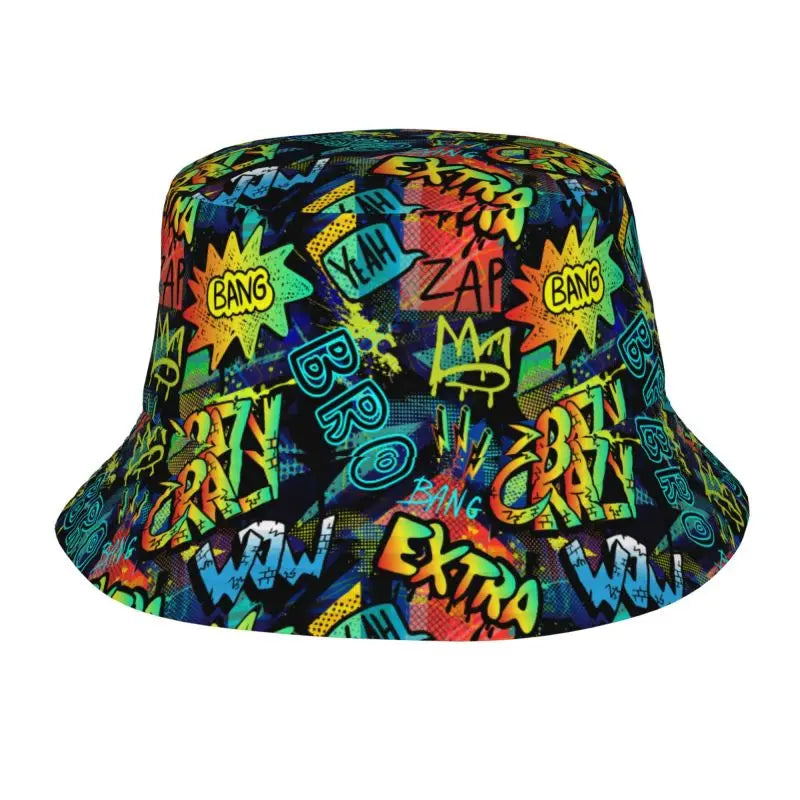 Colorful Graffiti Art Print Bucket Hat
