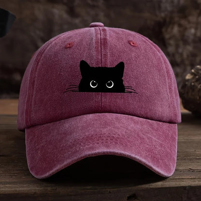 Cute Cat Print Adjustable Baseball Cap