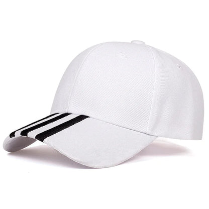 Unisex Three Horizontal Embroidery Baseball Caps