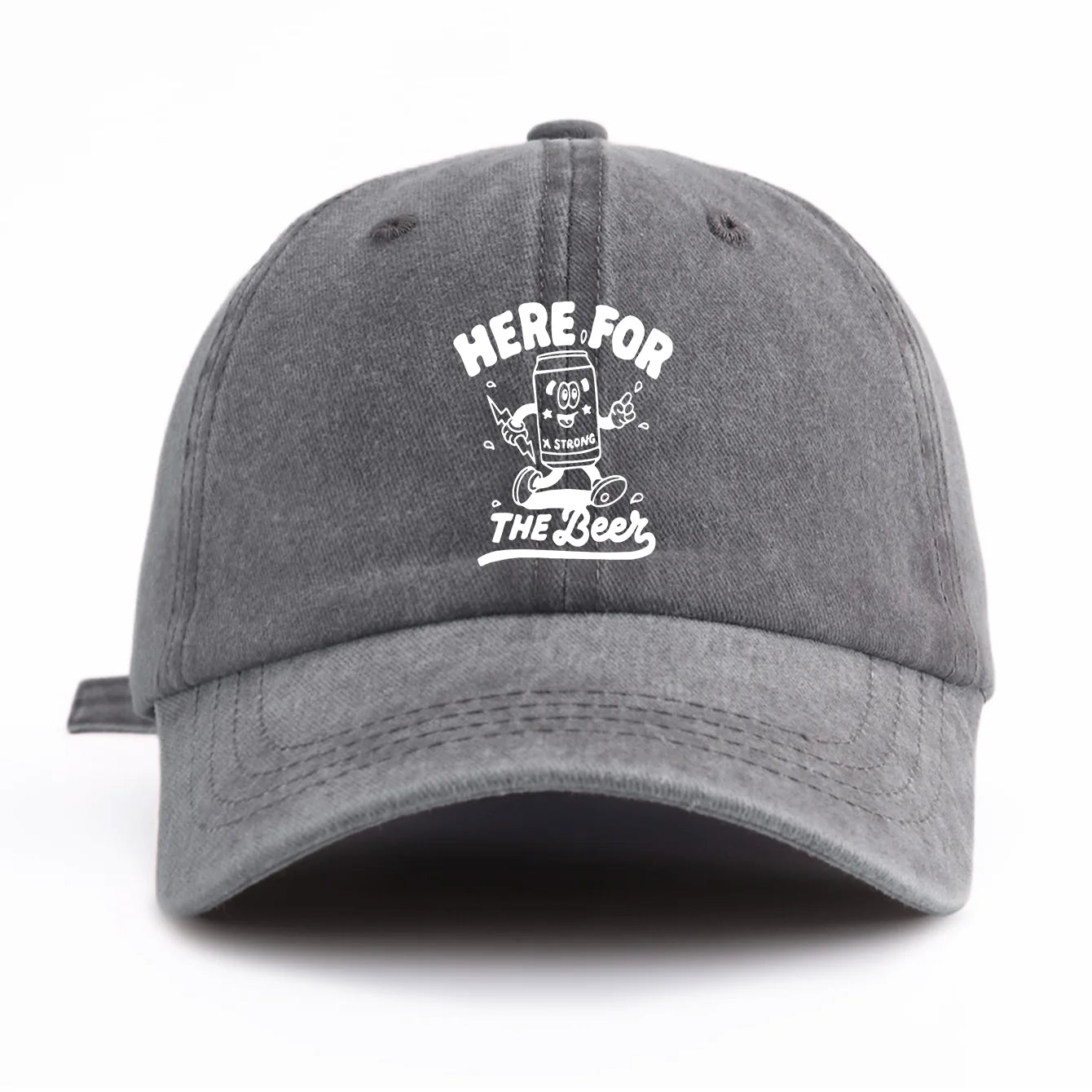 THE BEER Print Washed Baseball Cap For Adults