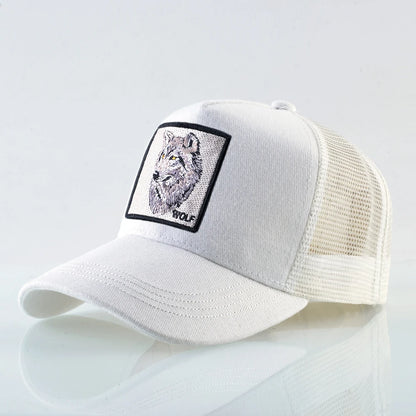 Fashion Baseball Cap With Embroidery Wolf Patch Snapback Hip Hop Hat