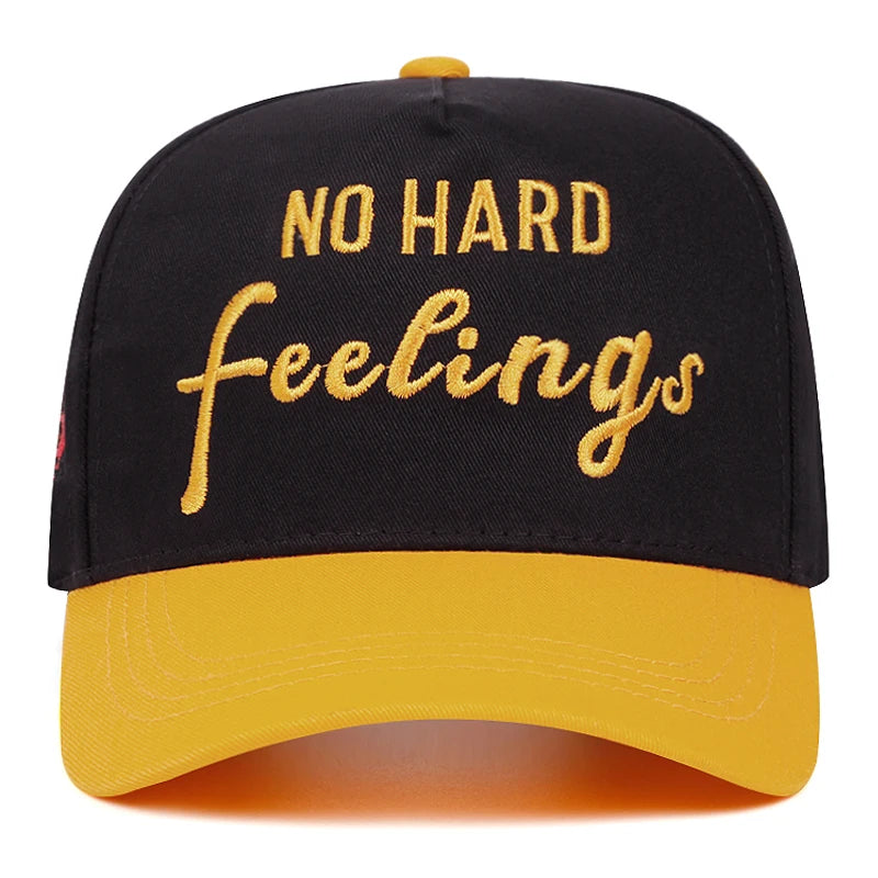 NO HARD Letter Rose Embroidery Baseball Caps