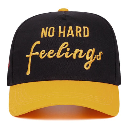 NO HARD Letter Rose Embroidery Baseball Caps