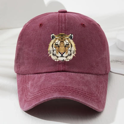 Tiger Print Soft Top Baseball Cap