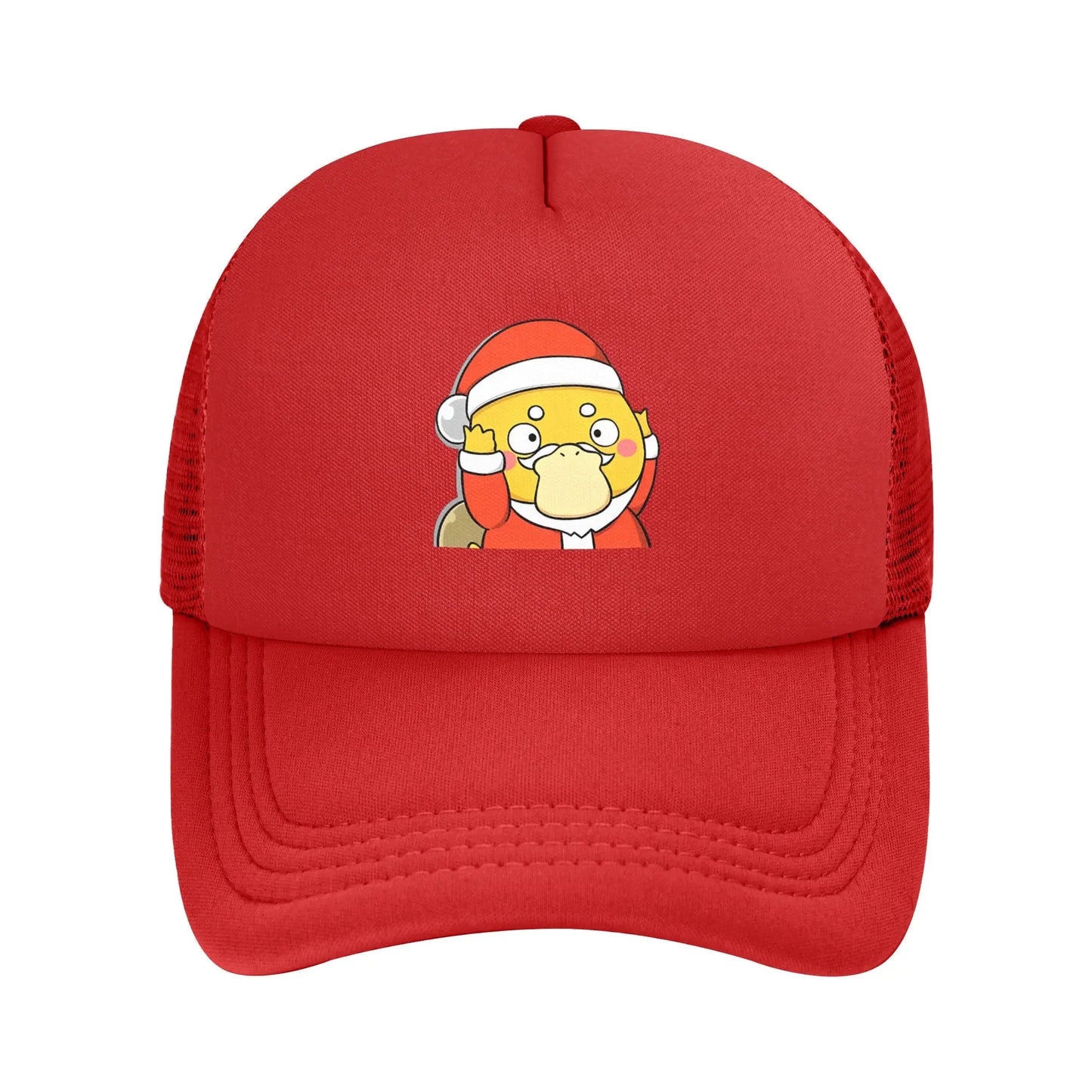 Pokemon Psyduck Pattern Trucker Hats Hip-Hop Mesh Baseball Caps