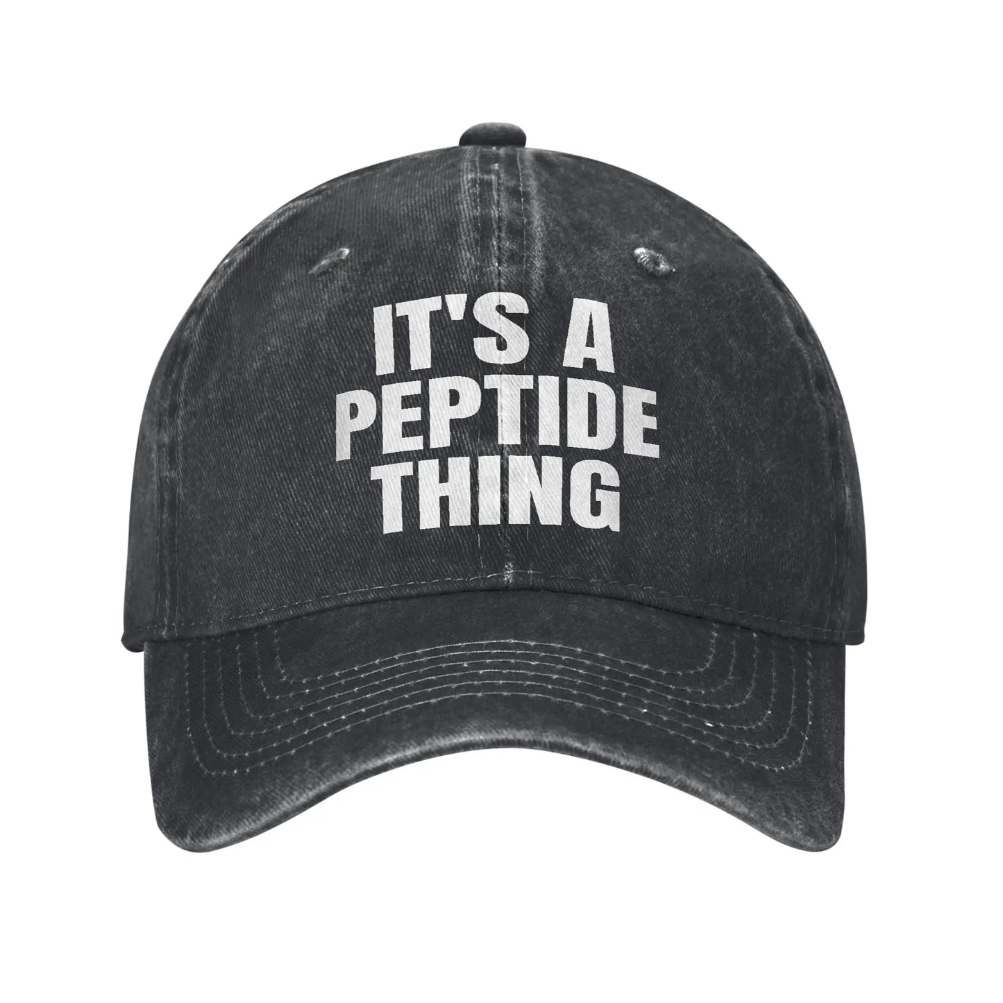 It's a Peptide Thing Funny Biohacking Longevity Casual Baseball Cap