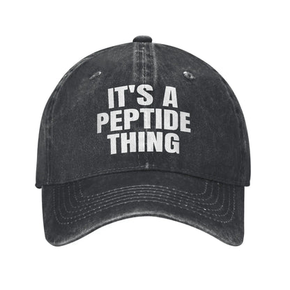 It's a Peptide Thing Funny Biohacking Longevity Casual Baseball Cap