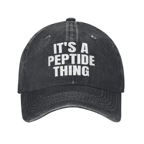 It's a Peptide Thing Funny Biohacking Longevity Casual Baseball Cap