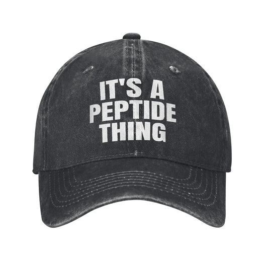 It's a Peptide Thing Funny Biohacking Longevity Casual Baseball Cap